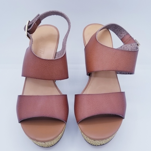 J. Crew Brown Slingback Wedges, size 6.5 - Picture 9 of 15